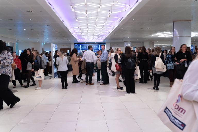 Attendees in the hall of the Women in Project Management Conference 2023