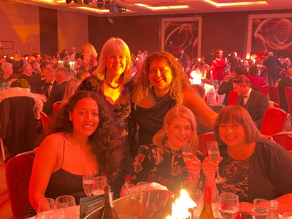 Group of 5 women at the APM Awards 2023