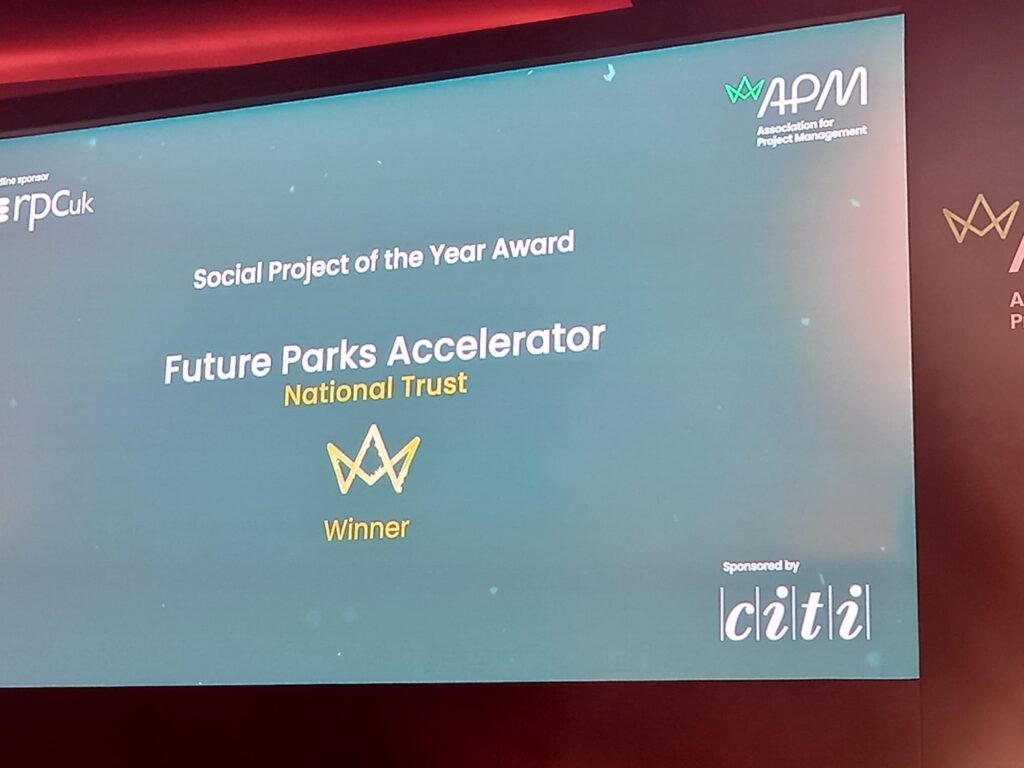 Screen showing winner of APM Awards 2023