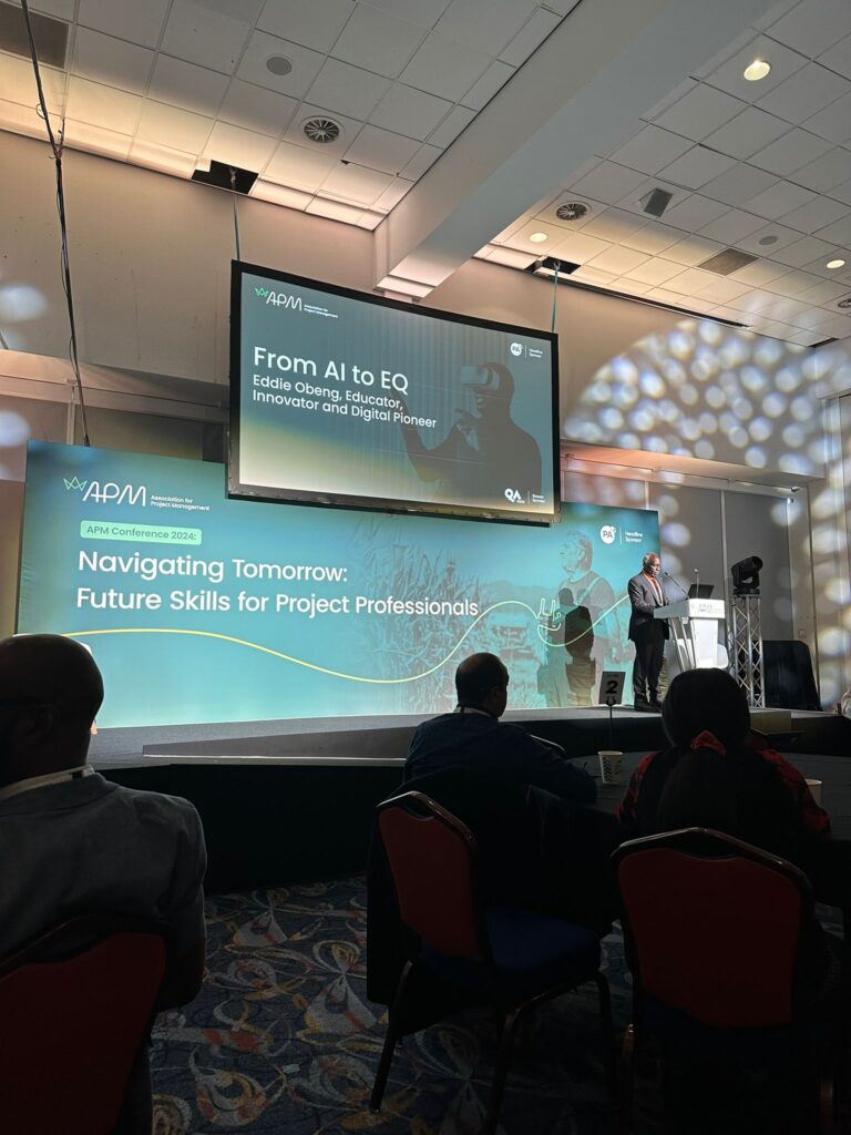Presentation on stage at the APM Conference in June 2024